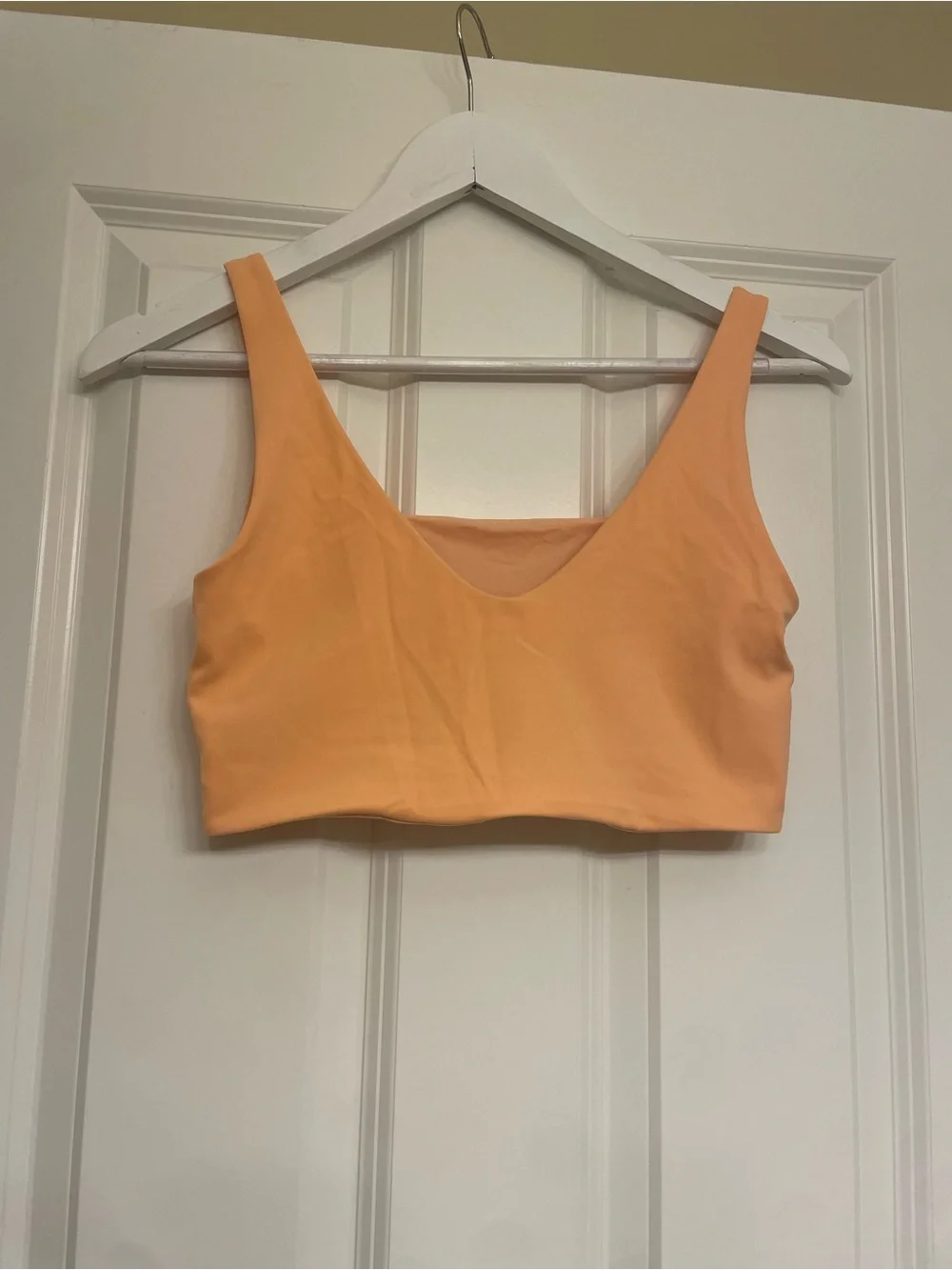 Lululemon Bend This Scoop and Square Bra Peach Bellini PCHB S/M